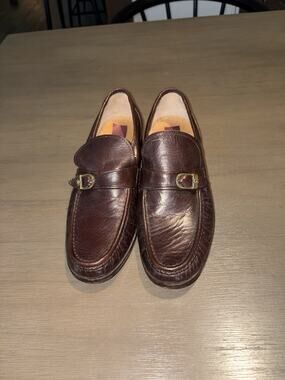 Vintage Aigner Men’s 9D Brown Leather Horsebit Loafers Made in Italy